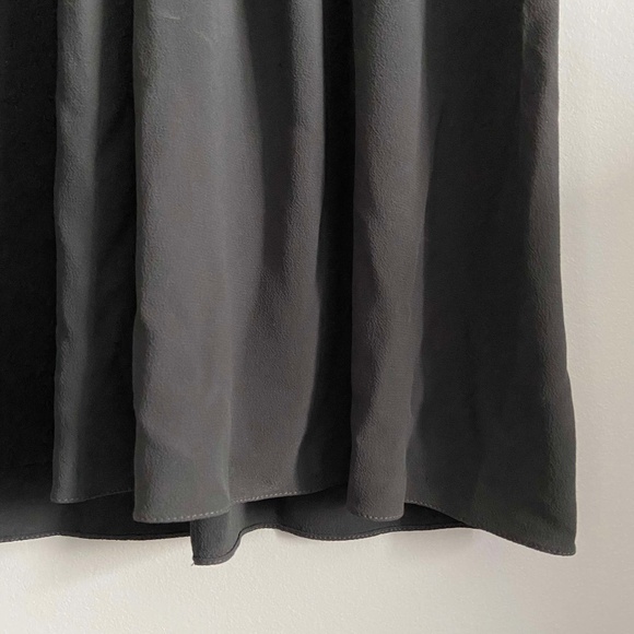 HOLIDAY PARTY GREY MICHAEL KORS SILK TWIST TIE LONG SLEEVE MIDI DRESS CLASSY - Picture 5 of 9